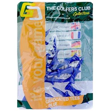 Golfers Club Collection Graduated Plastic Tees 18mm Blue